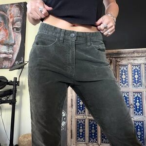 Stylish Green Corduroy Pants